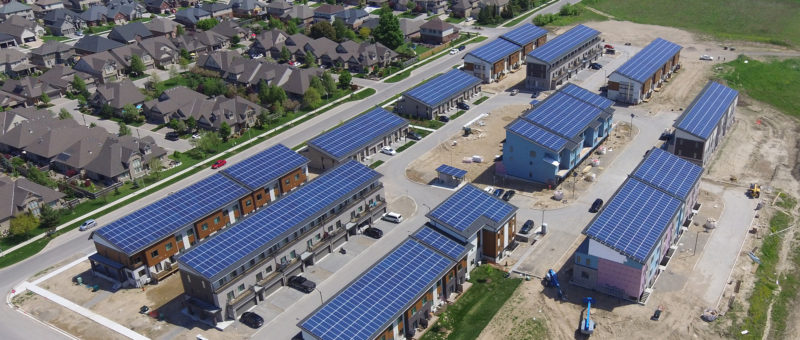 Affordable rowhomes with solar panels